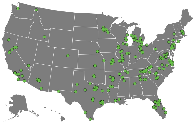 map of locations as of 5.27.25