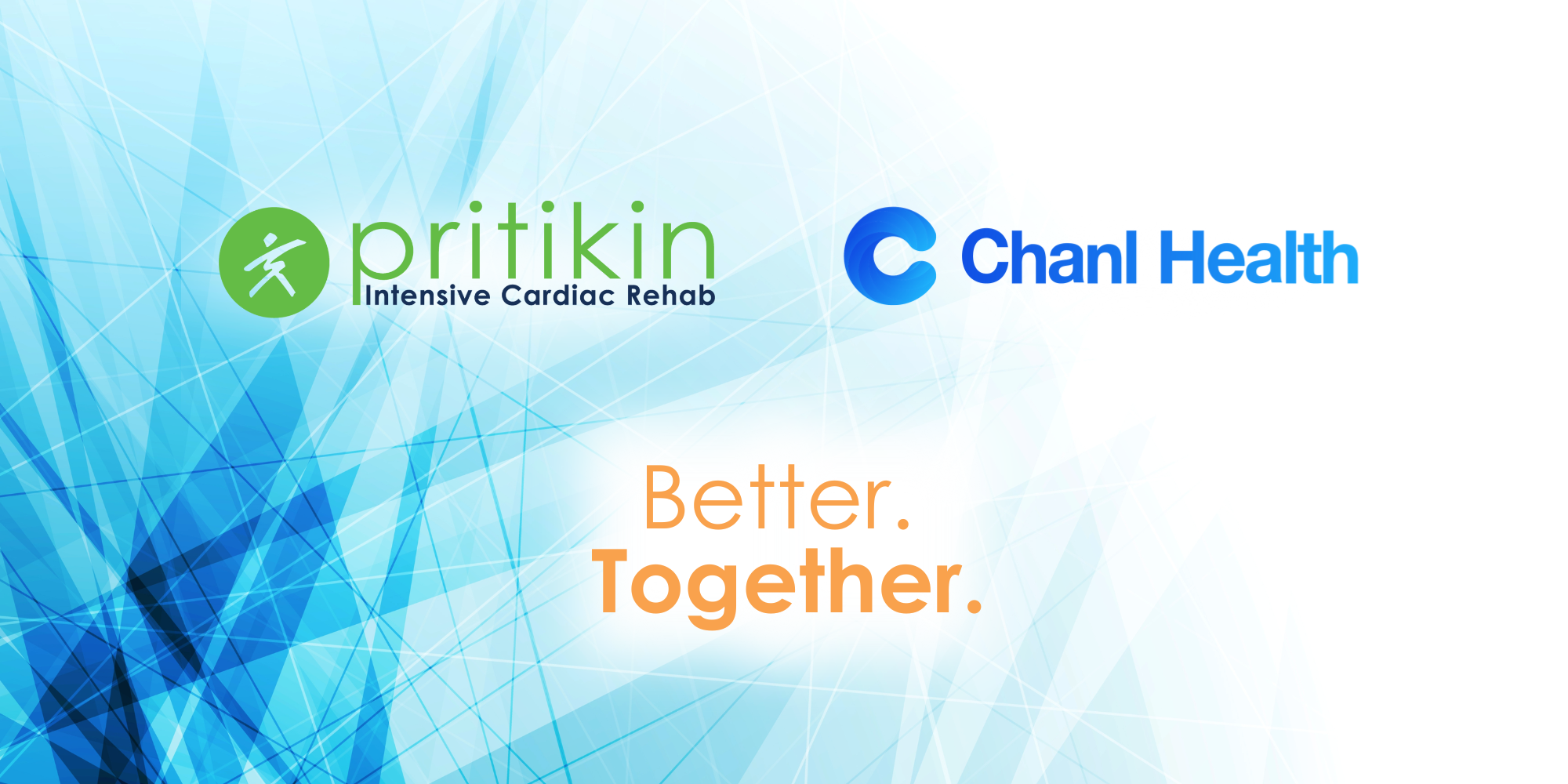 Pritikin ICR logo next to text reading "Better Together" with the Chanl Health logo